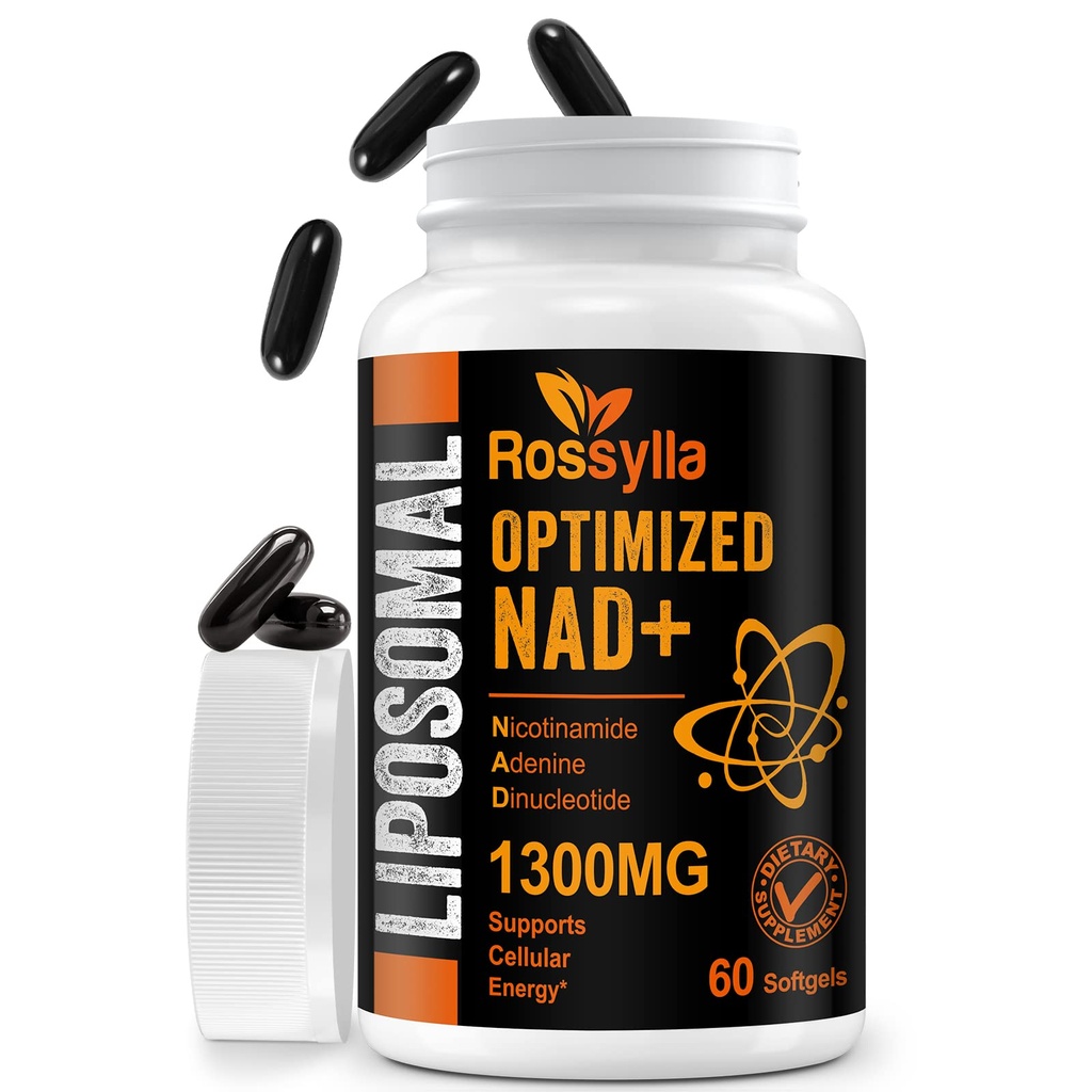 1300 MG Liposomal NAD+ Supplemento | Absorbimento più alto | Purest NAD Supplemet to Boost NAD+ Effetivamente | Boosting NAD+ Supplemento per Aging Defese, Energia cellulare, Longevità | 60 Conte