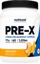 Nutricost Pre-X Xtreme PreWorkout Pulverkomplex, Pfirsichmango, 60 Portionen, vegetarisch, nicht gentechnisch verändert und glutenfrei