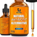 Dog Antibiotics for Infections, Allergien, Husten – Natürliche Antibiotika für Hunde mit Cranberry bieten Urination & Digestion Care – natürliche Inhaltsstoffe + Bacon Flavor – 2 Oz