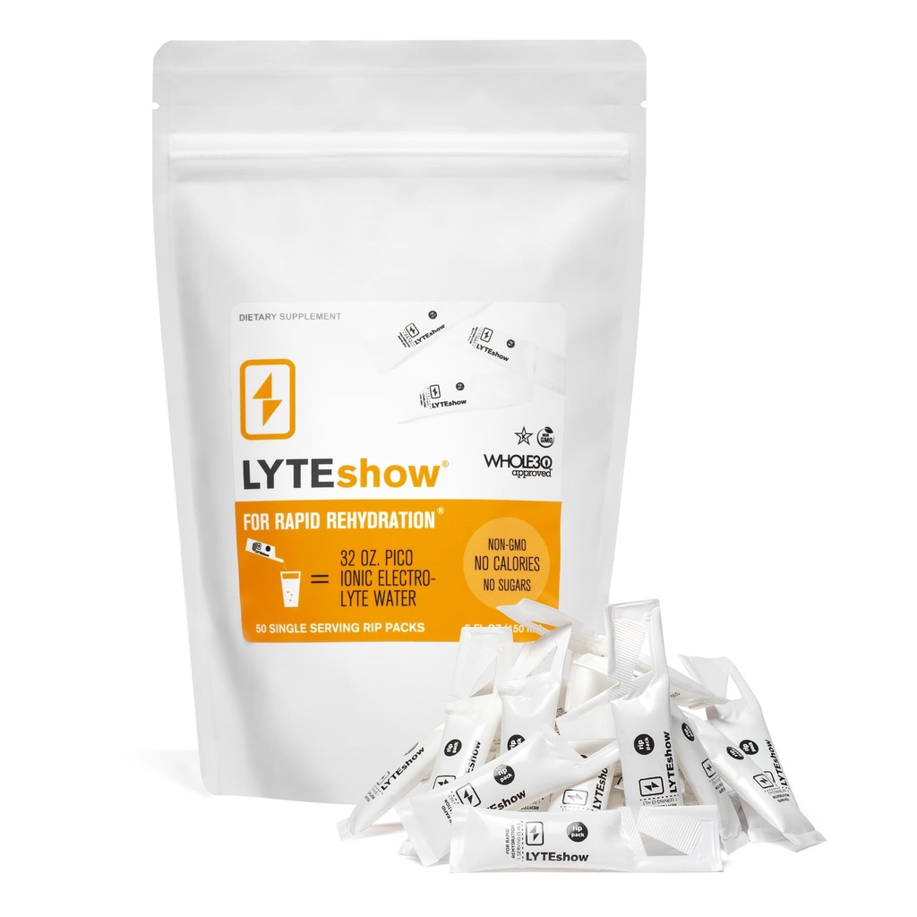 LyteLine Gocce di elettrolita per acqua - Senza zucchero per l'idratazione e il supporto immunitario - 50 Serve Singola - Keto Friendly - Zinco e Magnesio per una rapida Riidratazione
