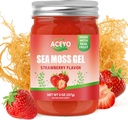 (8 OZ) Natural Sea Moss Gel Raw Strawberry Flavor Irish Seamoss Gel Vegan Women Men 102 Vitamine e Minerali Wild Harvested Non-GMO Immune Defense Booster Lung Thyroid supporto digestivo