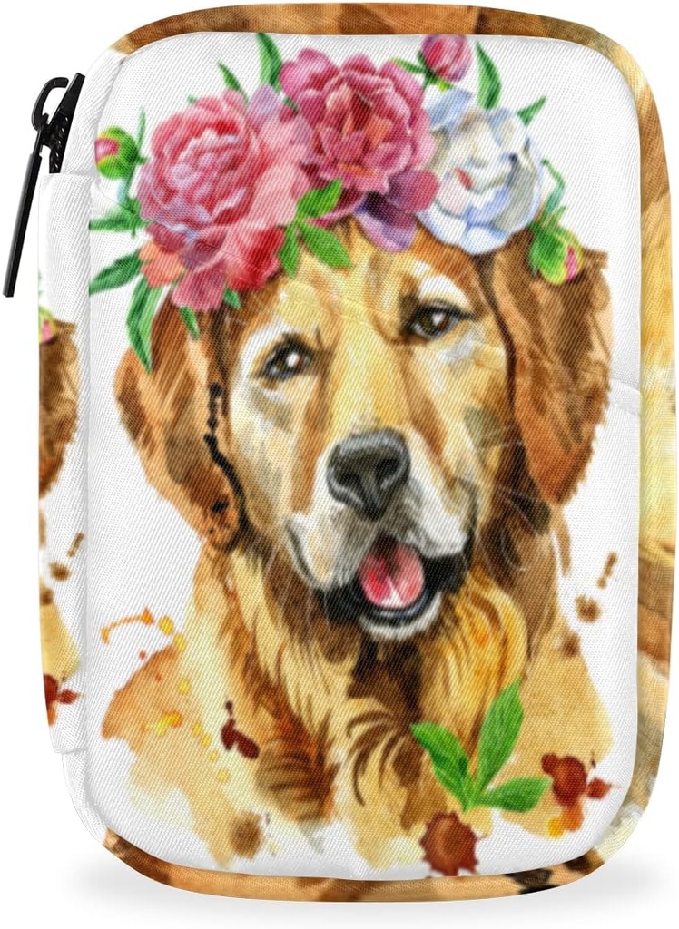 Cute Dog Golden Retriever Pill caso organizzatore settimanale di medicina con borsa da viaggio Seven-Day Pill Box Vitamin Supplemento Box Fish Oil Pills Holder