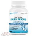 Puregen Labs Dairy Relief Fast Acting Lactase Enzym 9000 FCC, Lactose Intoleranz Pillen 360 Tabletten