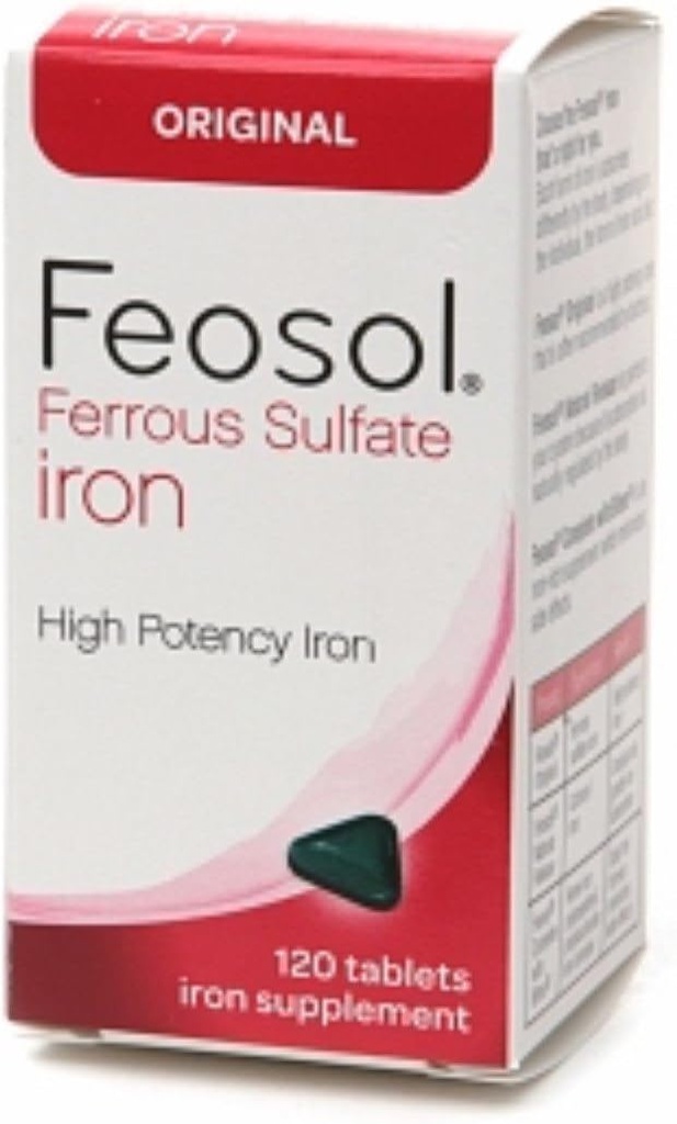 Feosol Ferrous Sulfat Eisen, Original, Tabletten 120 ea (Pack mit 4)