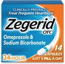 Zegerid OTC 24-Stunden-Herzbrand-Relief, Der einzige Protonen-Pumpeninhibitor mit Omeprazol 20mg + Natriumbicarbonat, Treats Frequent Heartburn, 14ct Capsules
