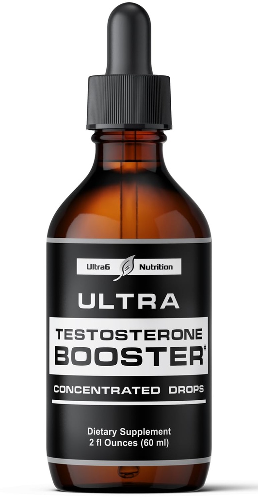 Ultra6 Nutrition testostérone booster pour les hommes - suppléments de santé pour hommes et femmes - supplément avec Tongkat Ali + Tribulus Terrestris pour l'amélioration masculine - soutient la récupération musculaire et le renforcement énergétique