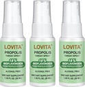LOVITA Bee Propolis Throat Spray 250mg, Estratto di Propoli di api con 18% Bioflavonoidi, Antiossidante privo di alcool, Sostegno immunitario & Sollievo della gola, Senza glutine, Non OGM, 1 Fl Oz, 90 giorni di alimentazione