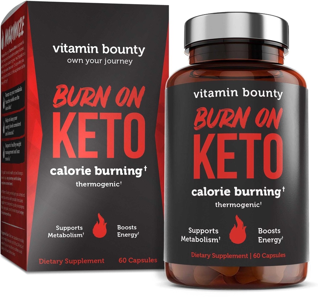 Brûlure de vitamine sur la graisse thermogénique de kéto pour les hommes et les femmes - Supplément perte de poids avec les cétones framboises - Booster de métabolisme, pilules d'énergie, suppresseur d'appétit - 60 capsules