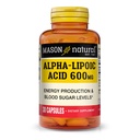 MASON NATURAL Alpha Lipsäure 600mg pro Servierung, Glutenfreie ALA-Ergänzung, 30 Kapseln