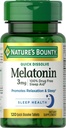 La Bounty Melatonin della natura, promuove il rilassamento e il sonno, 100% Droghe sonno gratuito, 3 mg, 120 compresse dissolve rapido
