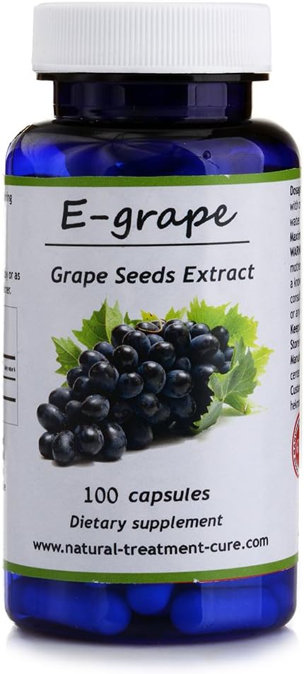 Hekma Center Reiner Extrakt aus Traubensaft - Vitis Vinifera - 100 Kapseln - Vegan
