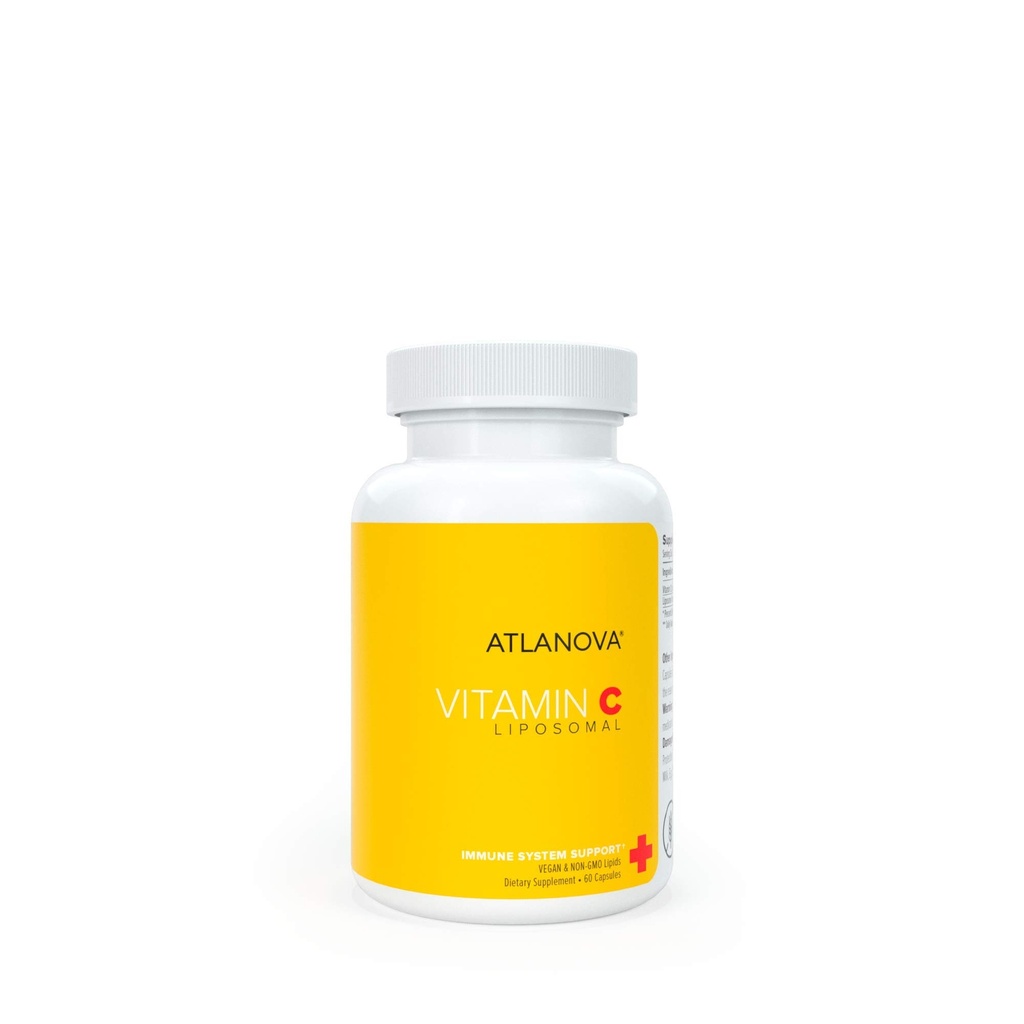 ATLANOVA True Liposomal Vitamin C 1000mg Kapseln Vegan Best Natural Non GMO Made in USA Antioxidant Maximum Absorption Immunsystem Unterstützung & Collagen Booster Liposome Lab Formel Supplement