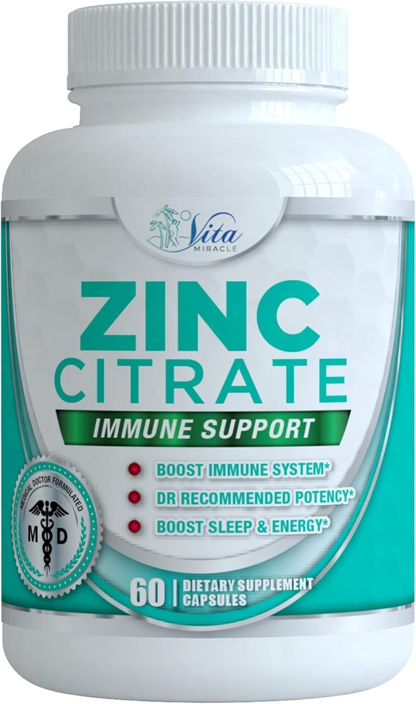 Zink Citrate 30mg Ergänzung - Immununterstützung für Erwachsene Kinder sichere Immunergänzungsmittel Vitamin Alternative zu Lozenge Flüssigkeit und Kautabletten