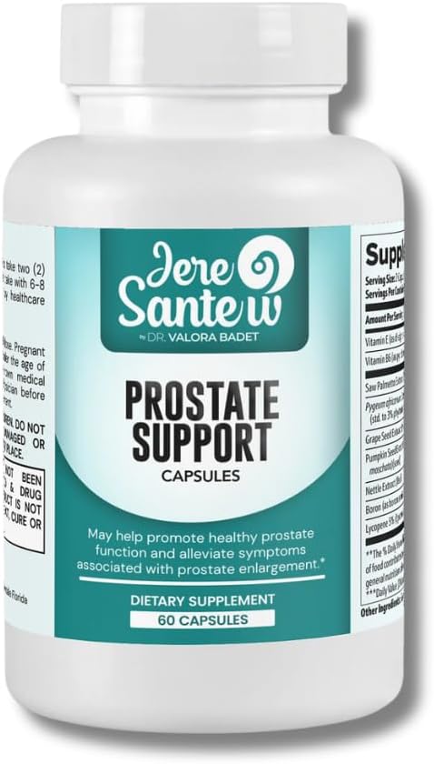 Prostate Support Supplement with Saw Palmetto, Pygeum & Lycopene – Prostate Health & Urinary Function Support – 60 Capsules – Natural Blend for Men’s Wellness – Made in USA