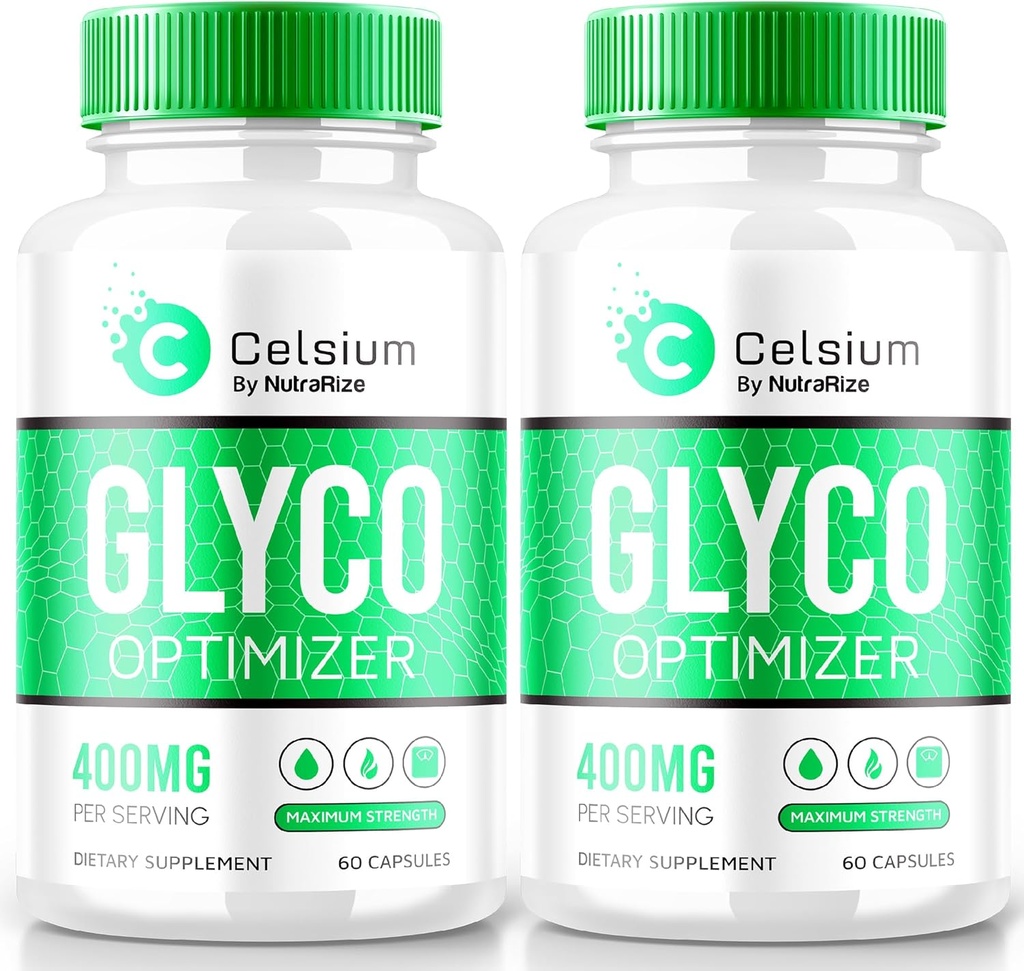 NutraRize (Pack von 2) Celsium Glyco Optimizer, Blutfluss-Unterstützung, All-Natur-Kapseln, um stabile Levels zu erhalten, Kräuter Plus Vitamine Formel für allgemeine Gesundheit, offizielle Bewertungen (120 Kapseln)