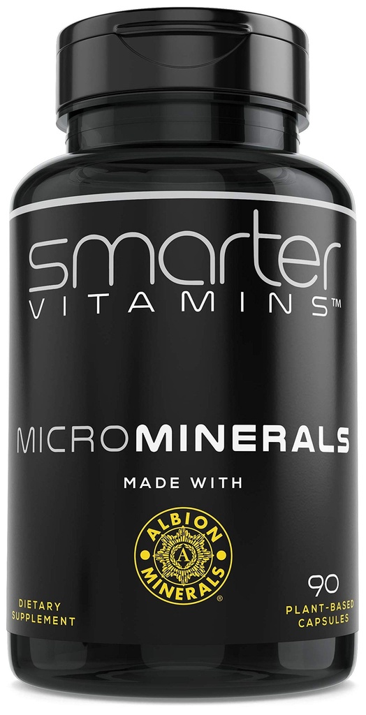 15mg Zinkglyccinat von Albion® 6 Essential Trace Bisglycinat Mineralstoffe, Mangan, Boron, Chrom, Selen, Molybdän-Ergänzung, 90 pflanzlichen Vegan-Kapseln