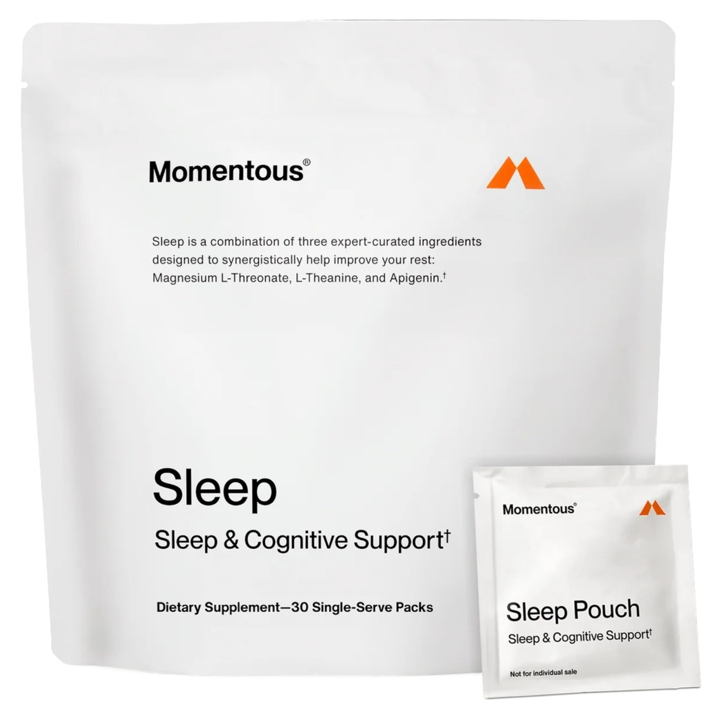 Momentous Nightly Sleep Pack - Magnesio Glycinate, Magnesio L-Threonate, e Apigenin - NSF Certificato per lo sport - 30 Serve