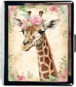 Pill Organizer Small Pill Case for Purse Essentials 7 jours Boîte à pilules mignon avec miroir Boîte à pilules portable pour les cadeaux de voyage Pocket ou Purse Pill Containe (Giraffe avec Couronne florale)