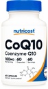 Nutricost CoQ10 100mg, 60 vegetarische Kapseln, 60 Portionen - Coenzym Q10