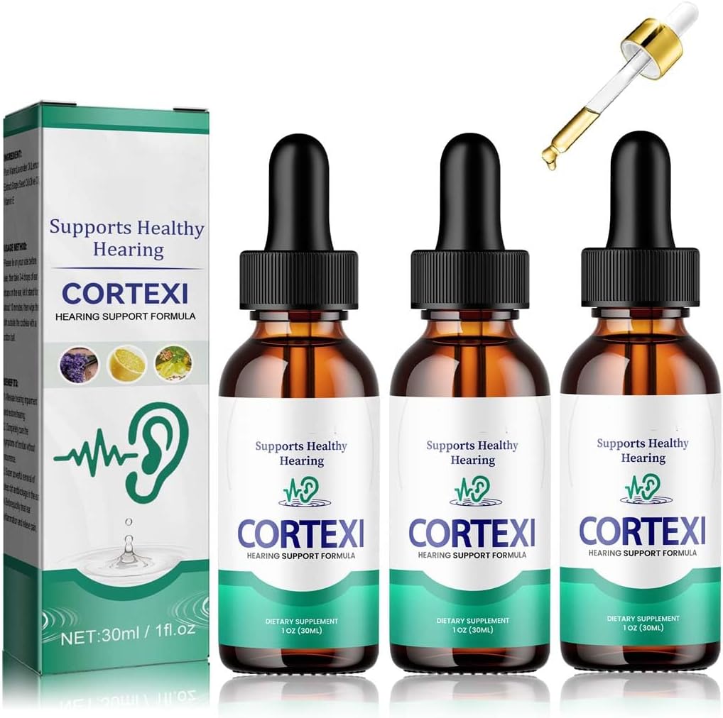 REYROB 3 Pack Cortexi Tinnitus Behandlung, [1x30ML] Cortexi Hörgerät Drops,Cortexi Advanced Formel Drops für Ohr Gesundheit