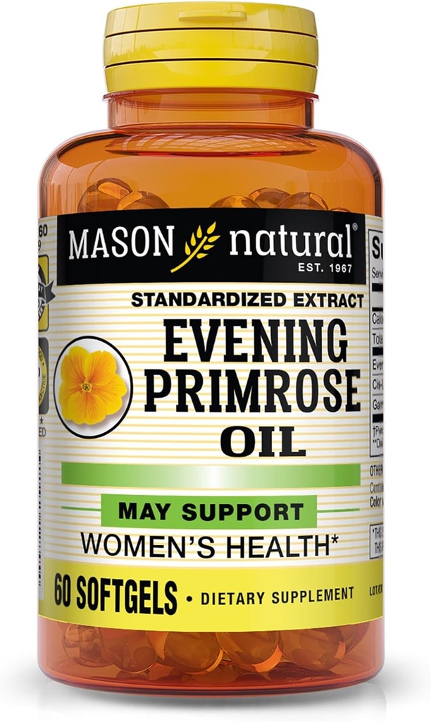 Mason Natürliche, Abend Primrose Öl Frau Gesundheit Softgels - 60 Ea