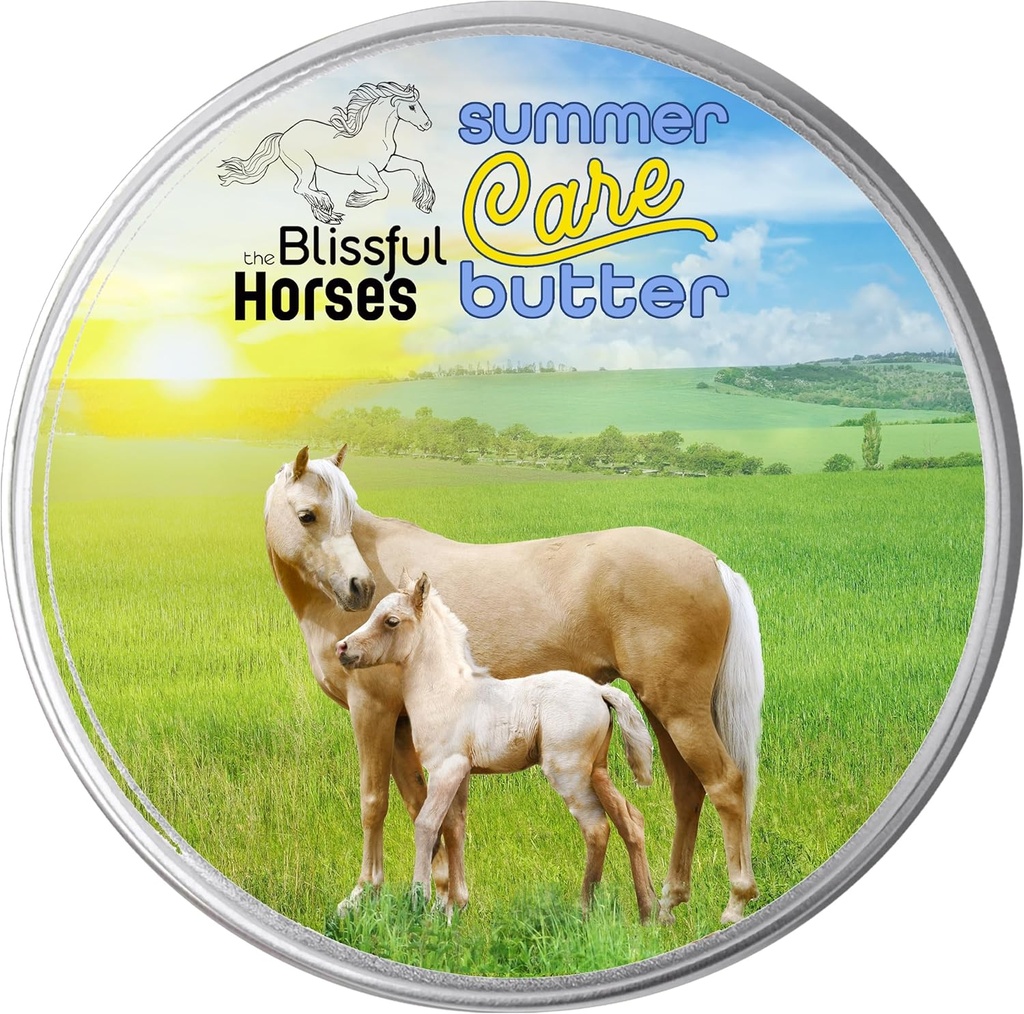 The Blissful Horses Summer Care Sun Butter, Gentle Horse Sunscreen, Easy-to-Apply Equine Sunblock Solution, Must-Have Horse Essentials for All Day Sun Protection, 8 oz.