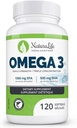 Triple Strength Omega 3 Capsules d'huile de poisson de haute EPA et DHA de 1000mg.