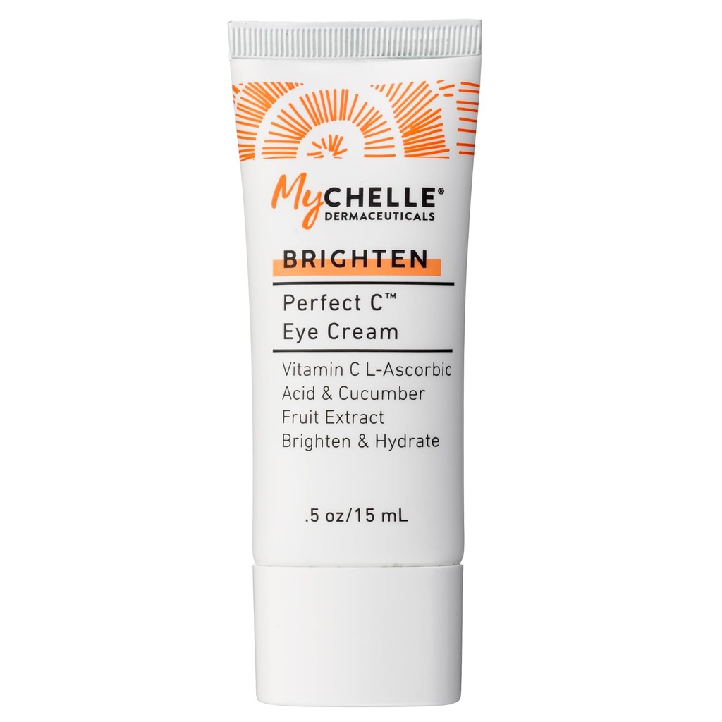 MyCHELLE Dermaceuticals Perfect C Eye Cream - Augencreme für dunkle Kreise und Puffiness mit Vitamin C & Plant Stammzellen, um sichtbare Zeichen von Aging, feinen Linien und Falten zu reduzieren, 0.51 Fl Oz (Pack von 1)