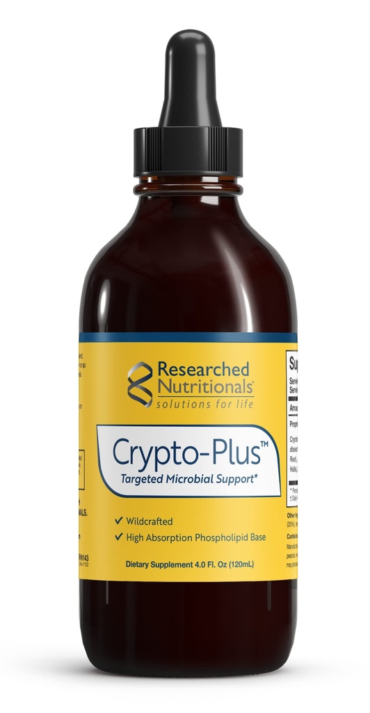 Geforschte Ernährung Crypto-Plus - Gezielte mikrobielle & Immununterstützung Formel mit Rotwurzel, Schwarzer Walnussextrakt und Phospholipid Lieferung für maximale Nährstoffaufnahme (4 Fl Oz)