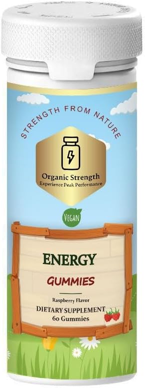 Gommies d'énergie végétalienne: allumez votre journée avec la vitalité naturelle avec 100mcg de vitamine B12 (60 Nombre)