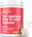 FiberDaily Delicious Fiber Powder - Bio Psyllium Husk, Agave Inulin & Sunfiber® Guar Gum Strawberry Limonade boisson, sans sucre, fibre soluble, supplément de fibre prébiotique, végétalien, 1 mois d'approvisionnement