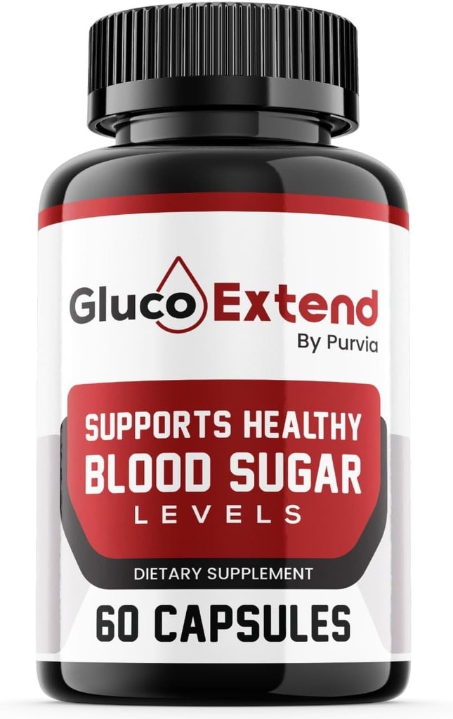 Gluco Advanced Formula Capsules, Gluco Capsules Maximum Strength Blend, Gluco Reviews Gluco Pills Supplément - Made in USA Formule Extra Strength Gluco Formule globale de soutien du bien-être (60 capsules)
