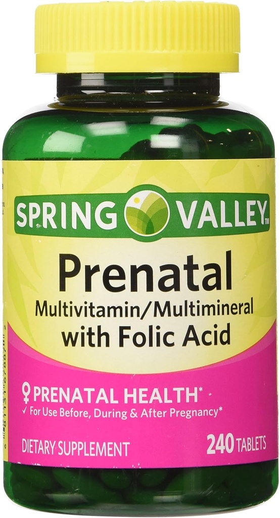 Spring Valley Prenatal Multivitamin, 240 tablets