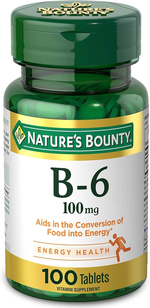 Natura?s Bounty Vitamina B6, 100mg, Compresse, 100 Ct..