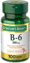 Natura?s Bounty Vitamina B6, 100mg, Compresse, 100 Ct..