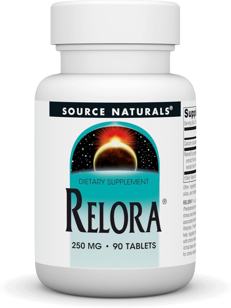 Fonte Naturals Relora, promuove il benessere e il supporto di rilassamento muscolare *, 250 mg - 90 compresse
