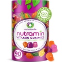 NUTRAMIN Daily Vegan Keto Multivitamin Gummies Non OGM Vitamina C, D + Zinco per Immunità, Basato vegetale, Senza zucchero, Senza glutine, Senza glutine, Biotina, Vitamina A, B6, B12 & Più 90 Conte, 45 giorni