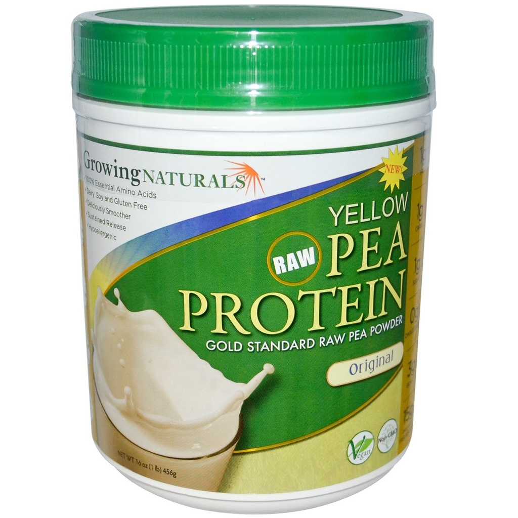 Naturali in crescita - Proteine Pea Giallo Raw Original - 16 oz.