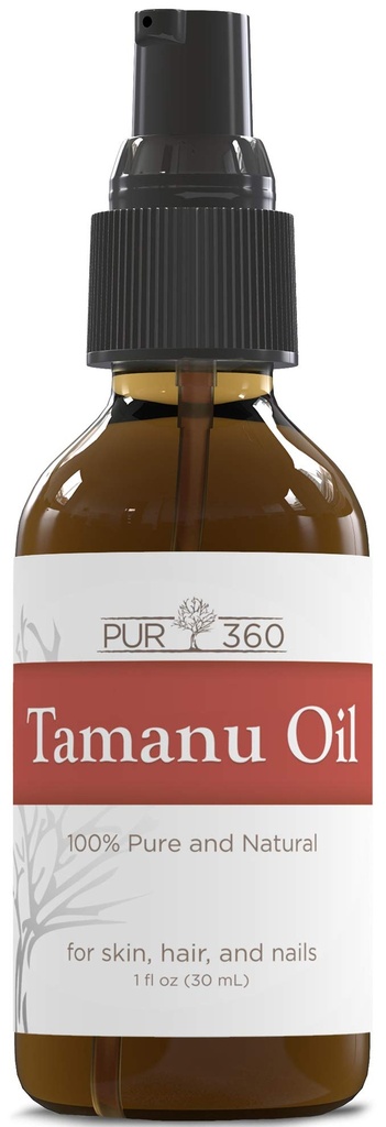 PUR360 Tamanu Öl - Beste Behandlung für Psoriasis, Eczema, Akne Narbe, Rosacea - Relief für trockene, Scaly Haut, Kopfhaut und mehr - Kalt gepresst – Proven 100% reine
