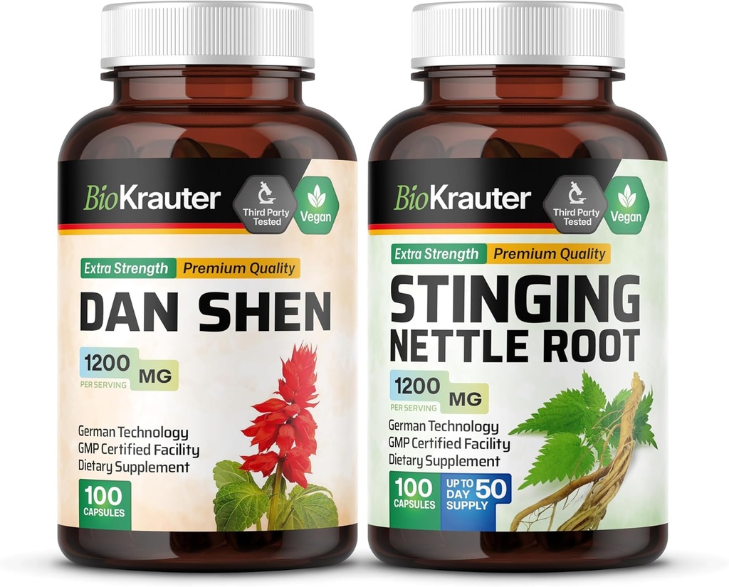 BIO KRAUTER Dan Shen 100 Kapseln & Sting Nettle 100 Kapseln