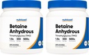 Nutricost Betaine Trimetilglicina anidra (TMG) Polvere 500G (2 bottiglie)