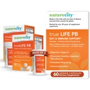 NatureCity True-Life-PB plateau mélange stable prébiotiques et probiotiques pour les femmes et les hommes - Suppléments de santé digestifs pour les femmes et les hommes - Sans lait - (60 capsules de légumes)