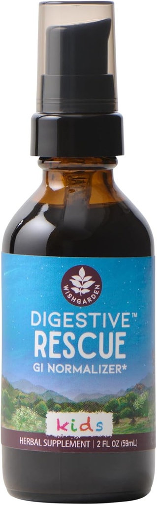 WishGarden Herbs Soccorso Digestivo per Bambini - Pianta-Based Herbal & Organic Digestive Relief Tincture with Peppermint Leaf, Ginger Root & Fennel Seed, Quickly Soothes Digestive Tummy Discomforts, 2oz