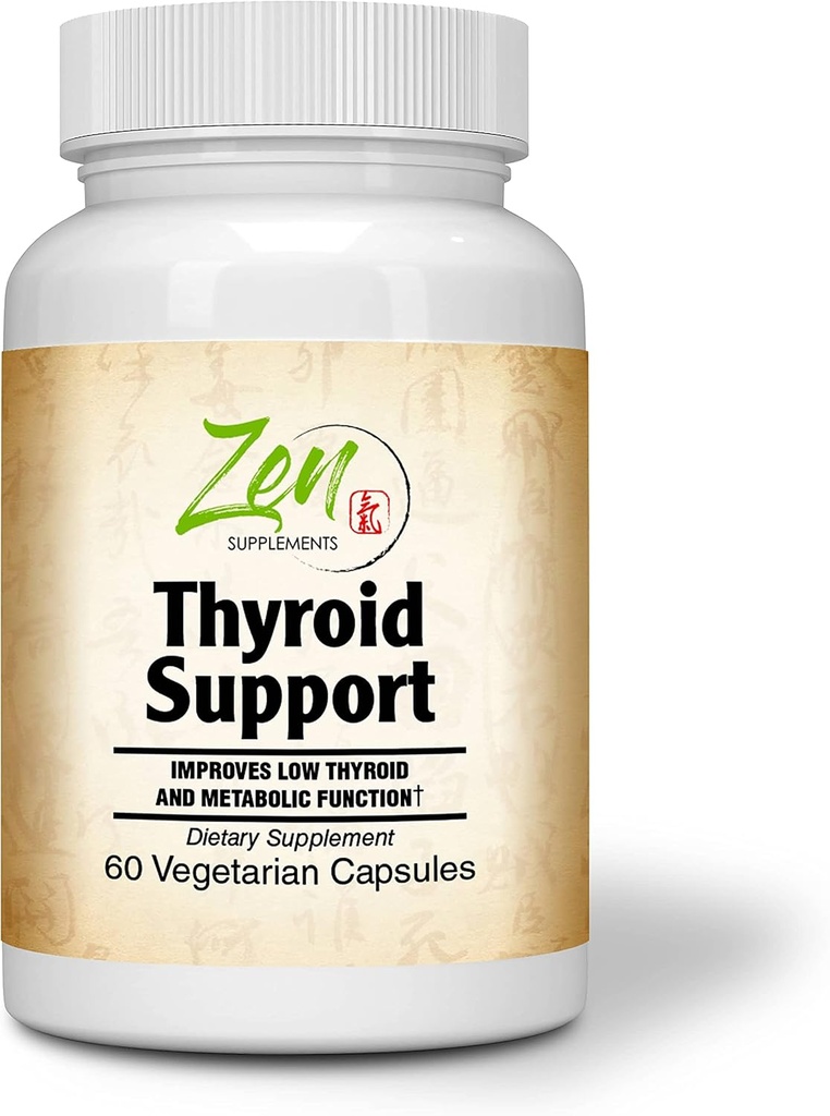 Komplette Schilddrüsenunterstützungs-Ergänzung - für Low Thyroid Energy and Metabolic Function - mit Kelp Iodine, Ashwagandha, Kupfer, Vitamin A, C, D3, B6 & More - Schilddrüsenunterstützung für Damen &amp; Herren - 60 VegCaps