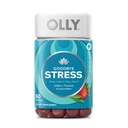OLLY Au revoir Stress Gummy, GABA, L-Theanine, Lemon Baume, Supplément anti-stress, Berry - 60 Comte