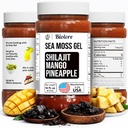 Biolore Wildcrafted Sea Moss Gel con Shilajit - Mango Anaapple 16 oz - Gel di Moss di mare aromatizzato con Vitamine essenziali & Trace Minerals - Vegan Superfood - Made in USA, Gluten-Free, No Aggiunto Sugar