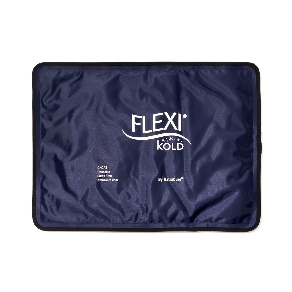 FlexiKold Gel Ice Packs (Standard Large: 10.5" x 14.5") per lesioni riutilizzabili, mal di schiena, involucro del ginocchio, dopo chirurgia, Ice Pack per ginocchio, spalla - 6300-COLD di NatraCure