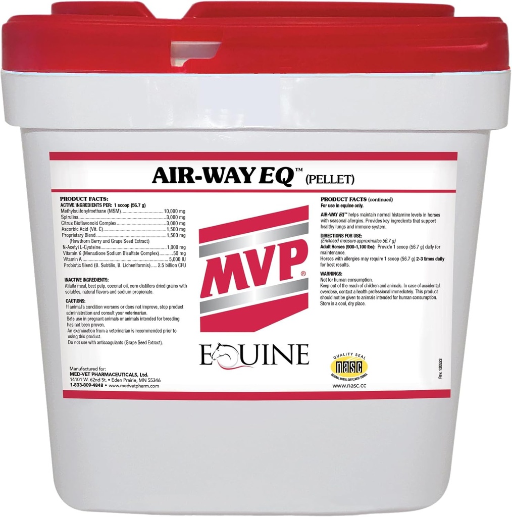 Air-Way EQ (20lb) Supporta la funzione polmonare sana e l'allergia stagionale nei cavalli