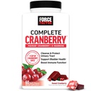 FORCE FACTOR Cranberry Soft Chews, Cranberry Supplement mit D Mannose und Cranberry Extrakt, um Bladder und Urinary Tract Gesundheit für Frauen zu unterstützen, Vegan, Sweet Cranberry Flavor, 60 Soft Chews