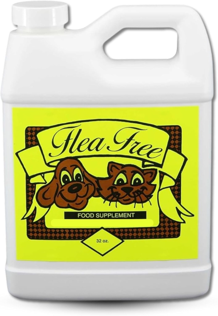 Flea Free Pure Organic Food Supplement - Anti-Flea Formel Hunde Vitamine - Hunde Vitamine und Ergänzungen - Hund Multivitamin zu vermeiden Blut-Feeding Insects - Multivitamin für Hunde chemisch-frei (32 oz)